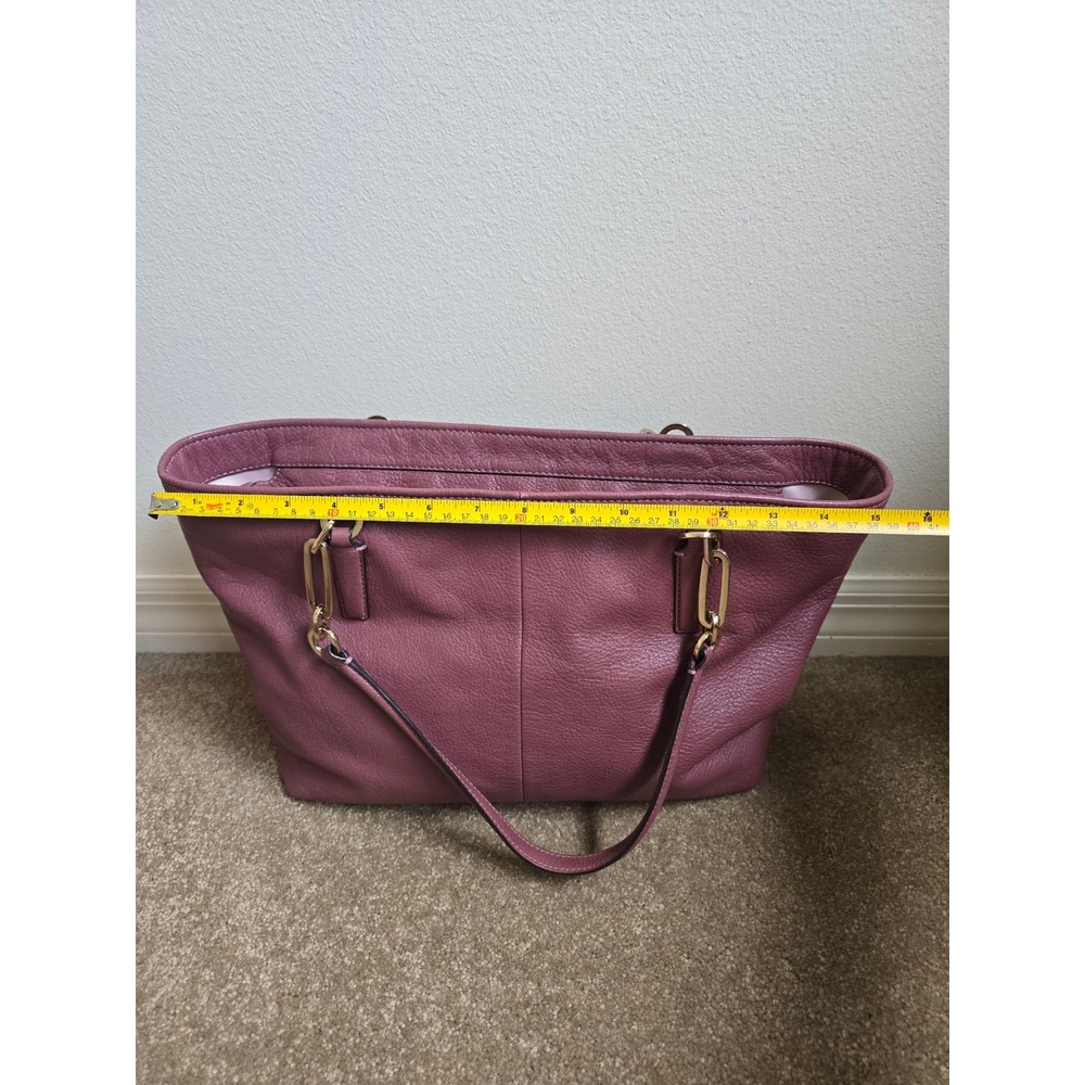 Coach Madison East West Shoulder Bag Mauve Rose Pink Pebbled Leather Tote 26769 - Picture 2 of 9